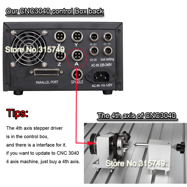 CNC 3040 4 Axis and Controller